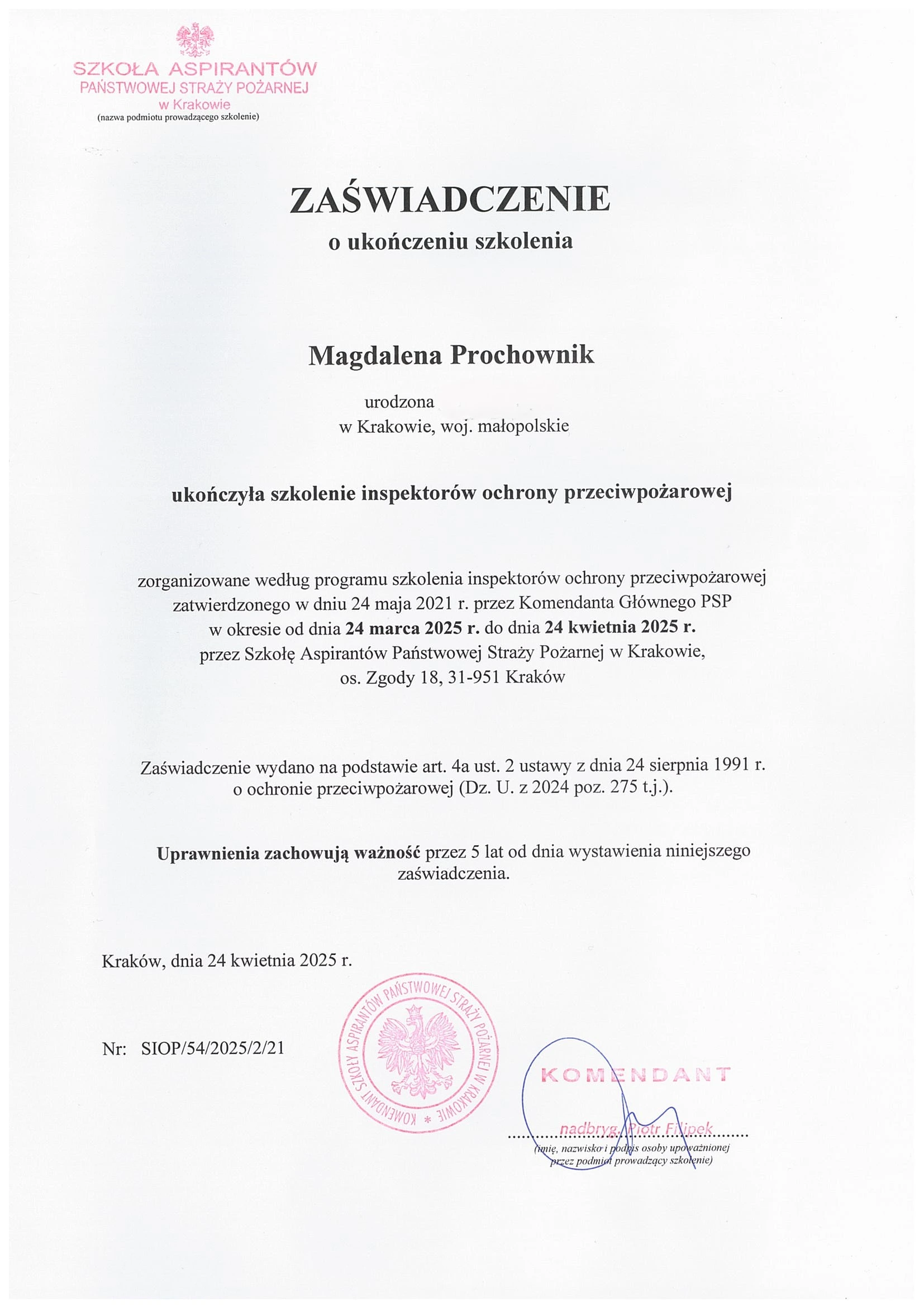 Certyfikat 4
