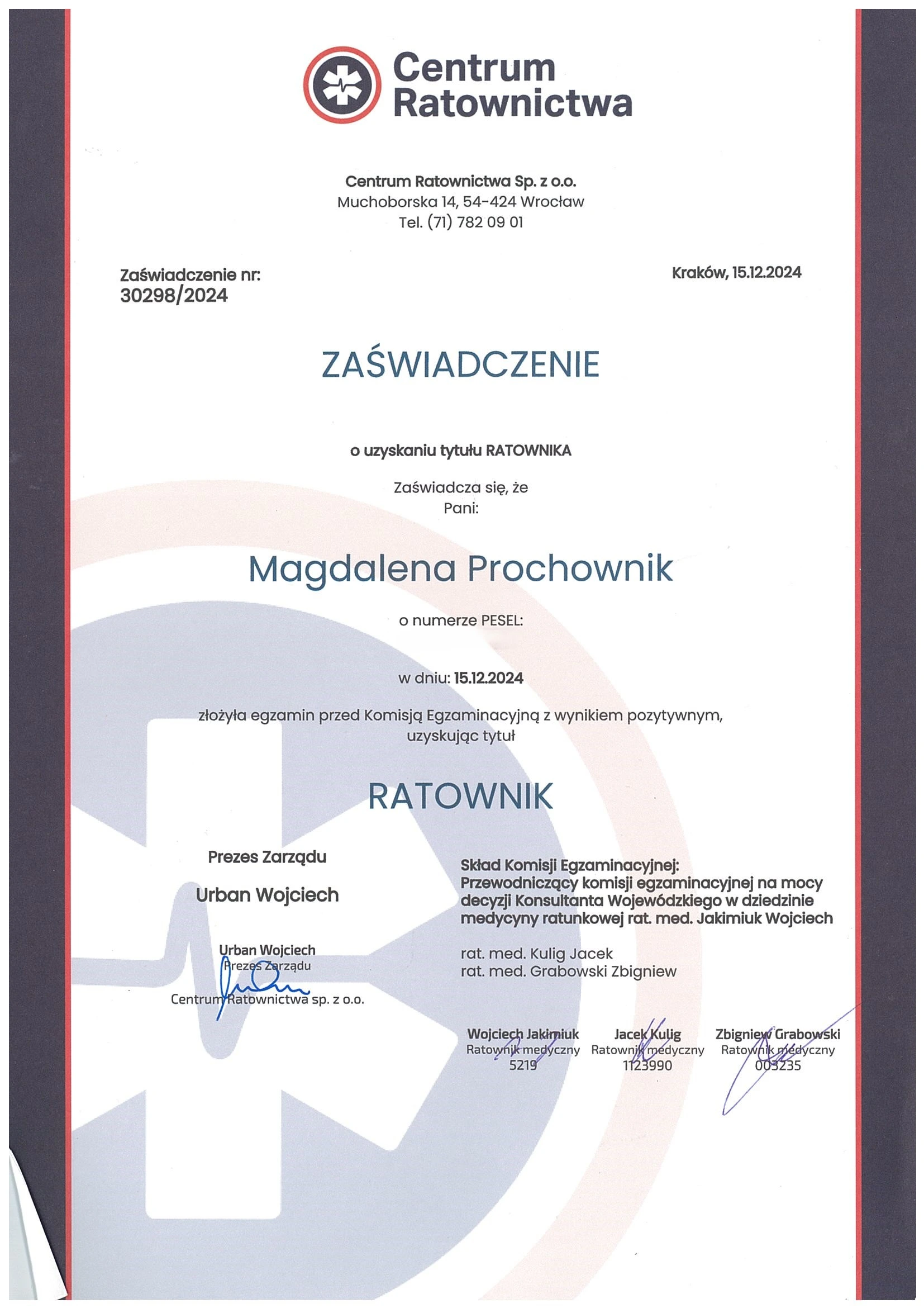 Certyfikat 5